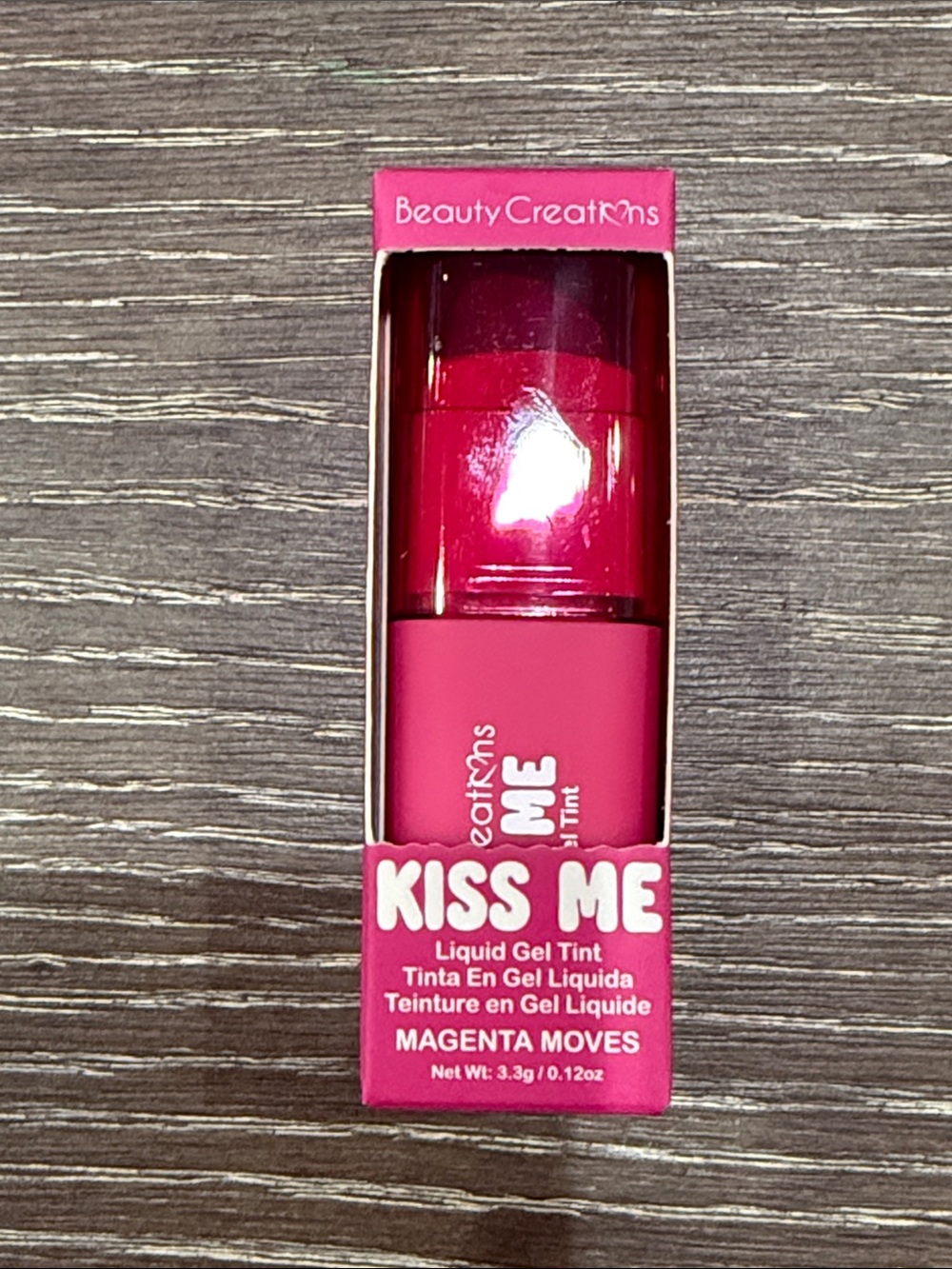 NWT Beauty Creations Kiss Me Liquid Gel Tint - Magenta Moves
